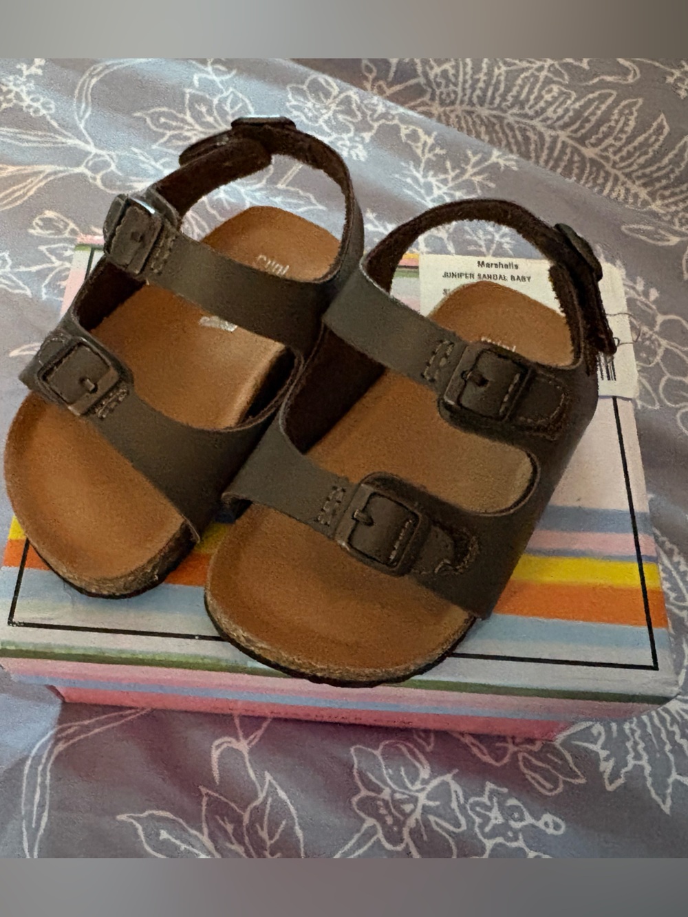 MIA Kids Brown Double-Buckle Sandals